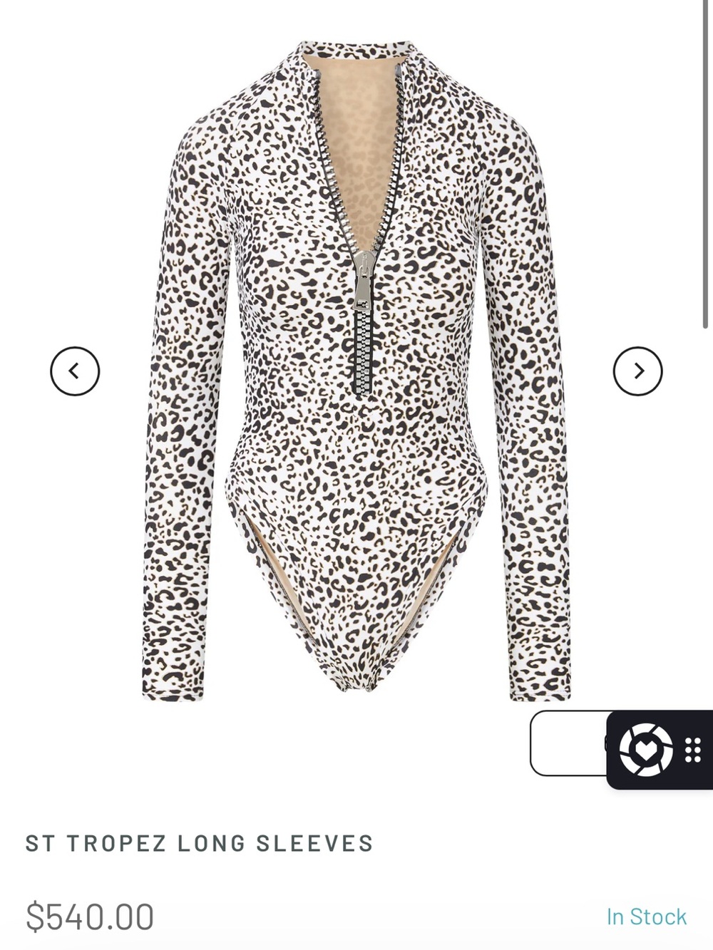 Margaux Sur Mer St Tropez Long One-Piece in Leopard Print - NEW